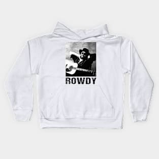 Hank jr singer rowdy art Kids Hoodie